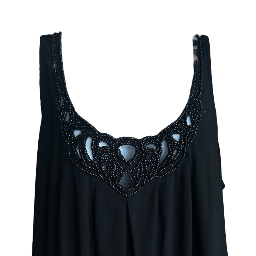 WHBM Dress Embellished Mini Black Cocktail Dress M